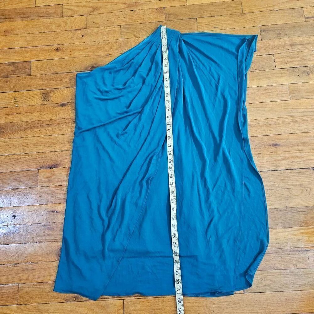 Mack and James Badgley Mischka Green One Shoulder Midi Dress Extra Small - Picture 6 of 9